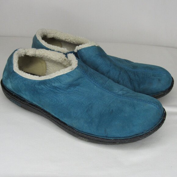 Keen Blue Suede Leather BAILEY Slip On Slipper Clog Women's 9.5 - Picture 1 of 8